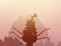 Alba plunging her sword into a boss